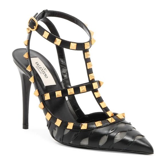 NEW VALENTINO GARAVANI Rockstud Heeled Pumps - Picture 1 of 16